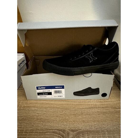 Hurley Men's Arlo Lace Canvas Sneaker Shoes size 9 Black - Picture 7 of 7